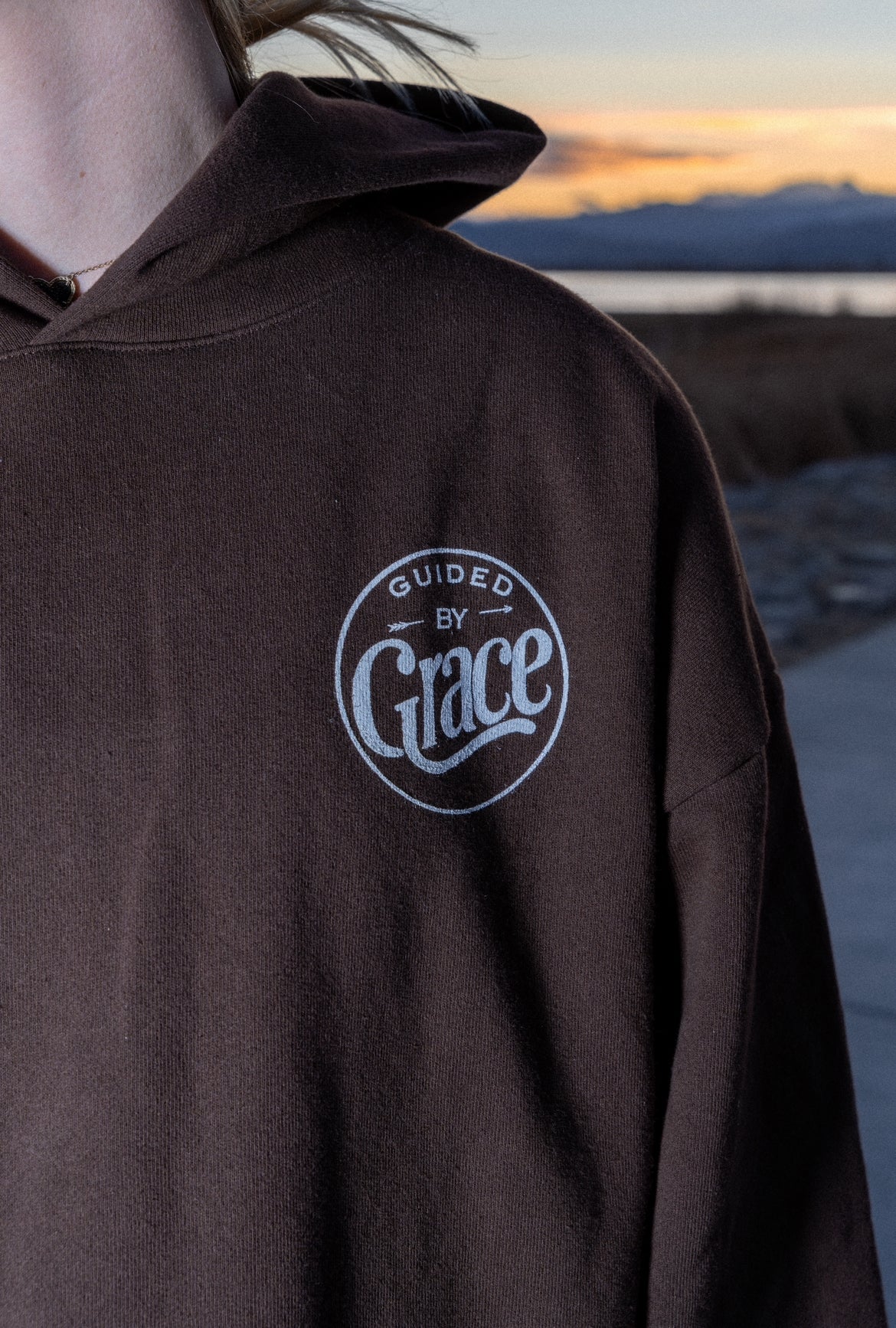 Guided by Grace Heavyweight Hoodie – Brown (Pre-order)